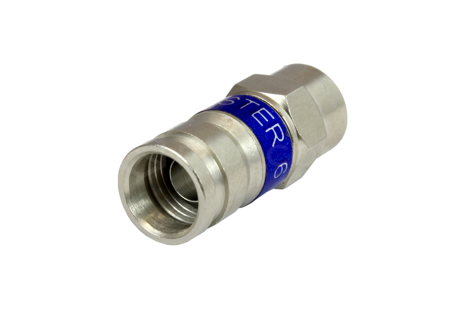 F plug for RG6 cable compression connector