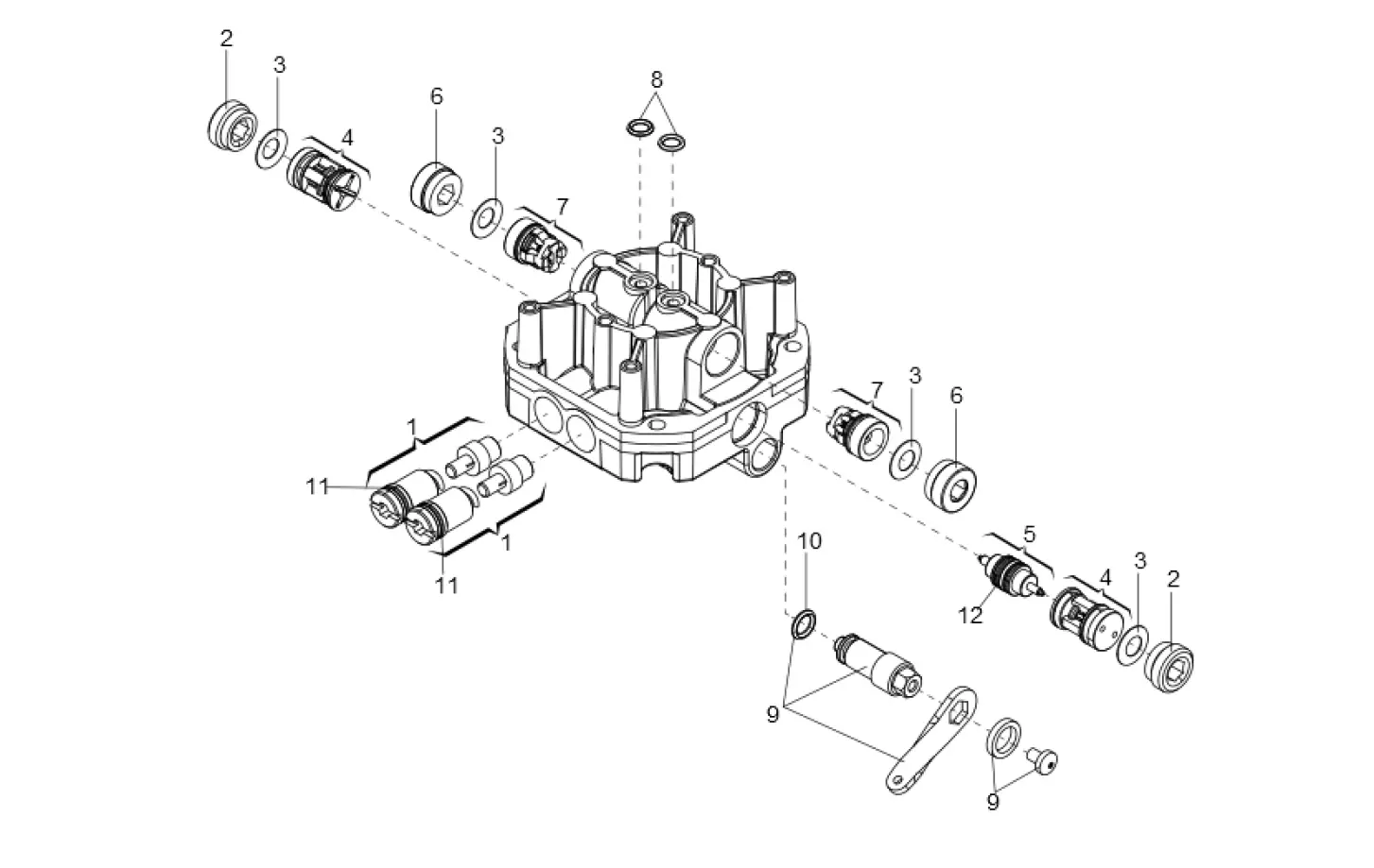 Schemat do napędu FAAC S800 CBAC FLANGE