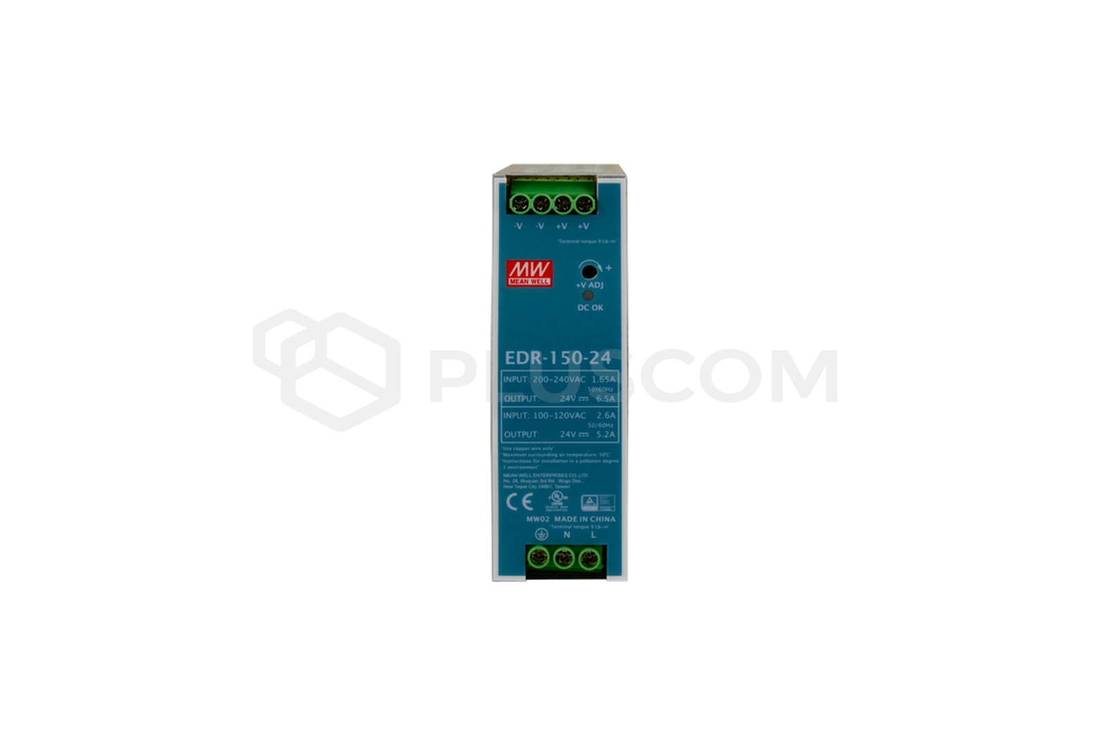 EDR-150-24 Mean Well 24V/6,5A/150W DIN rail power supply