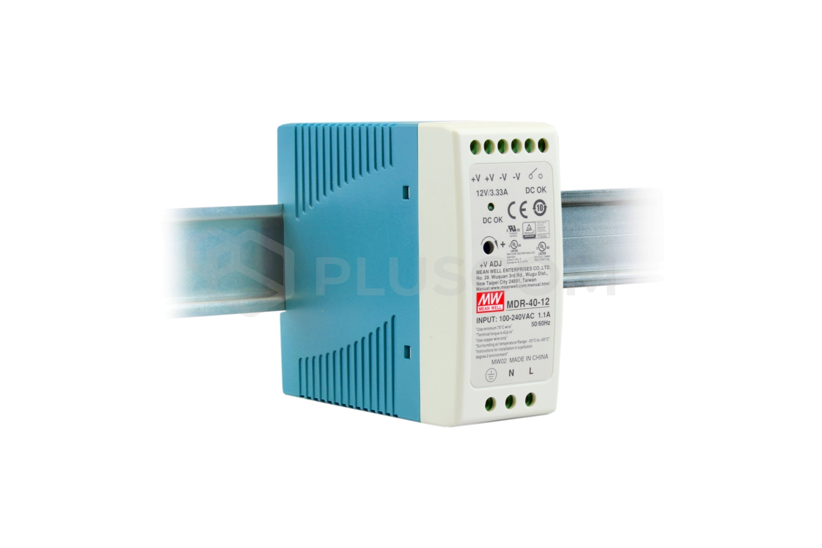 MDR-40-12 Mean Well DC 12V/3,33A DIN TS35