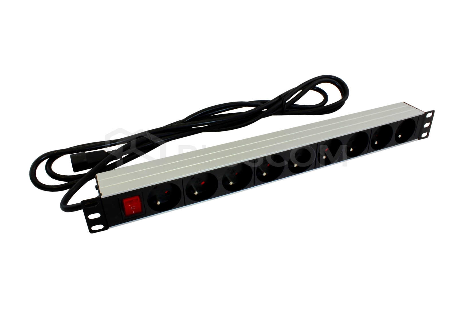 Power strip RACK 19'' 9slots with switch
