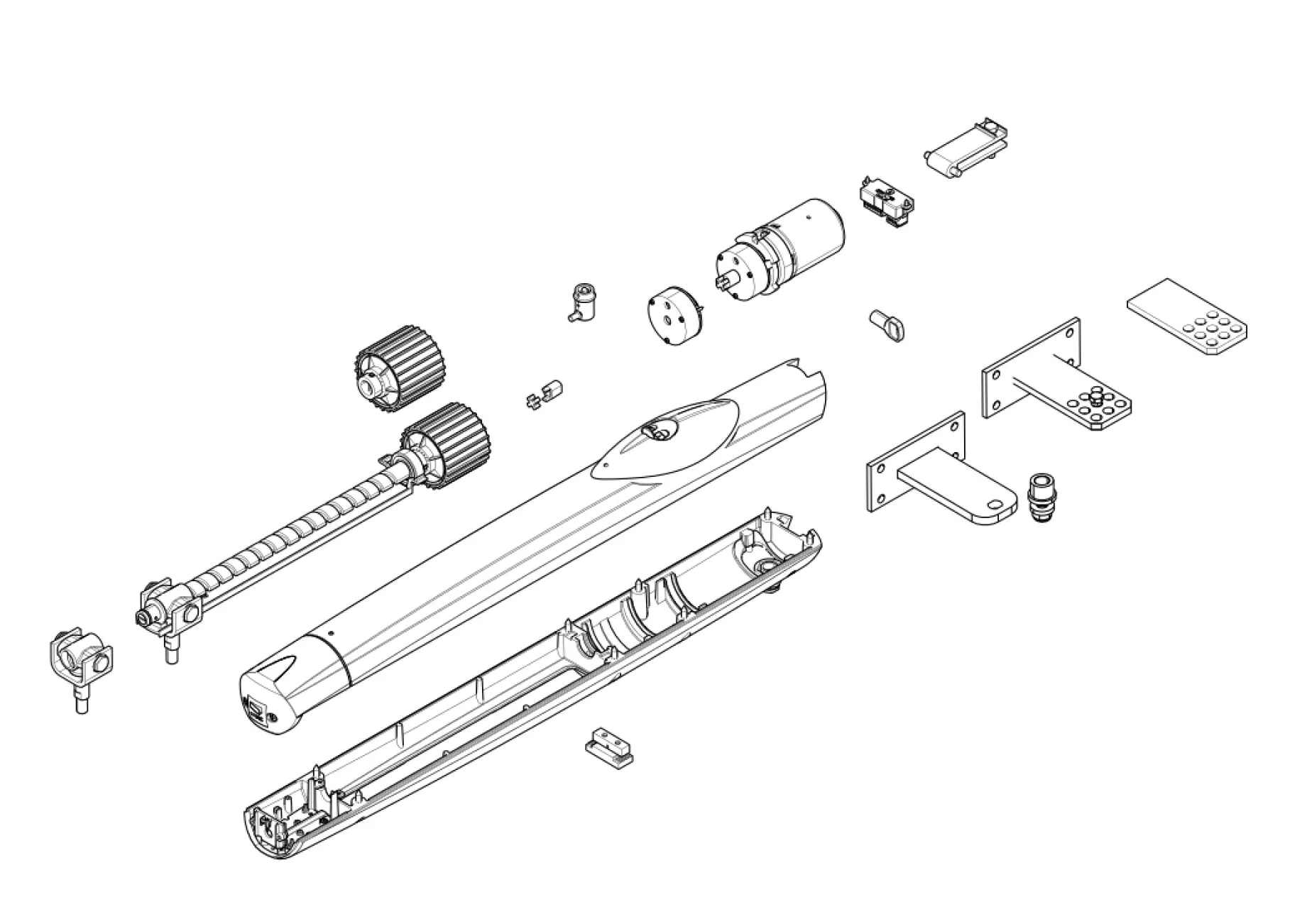 Części serwisowe, schemat do napędu Came Amico A1824