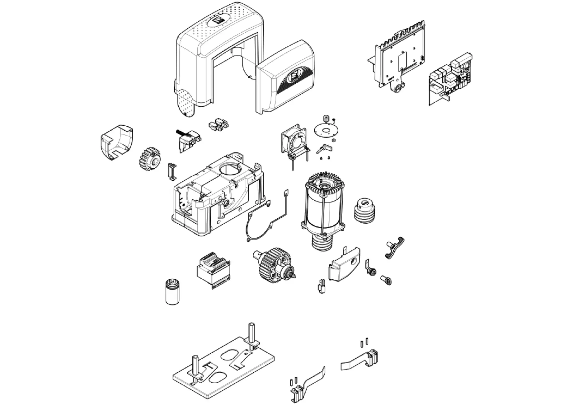 Części serwisowe, schemat do napędu Came BK221E