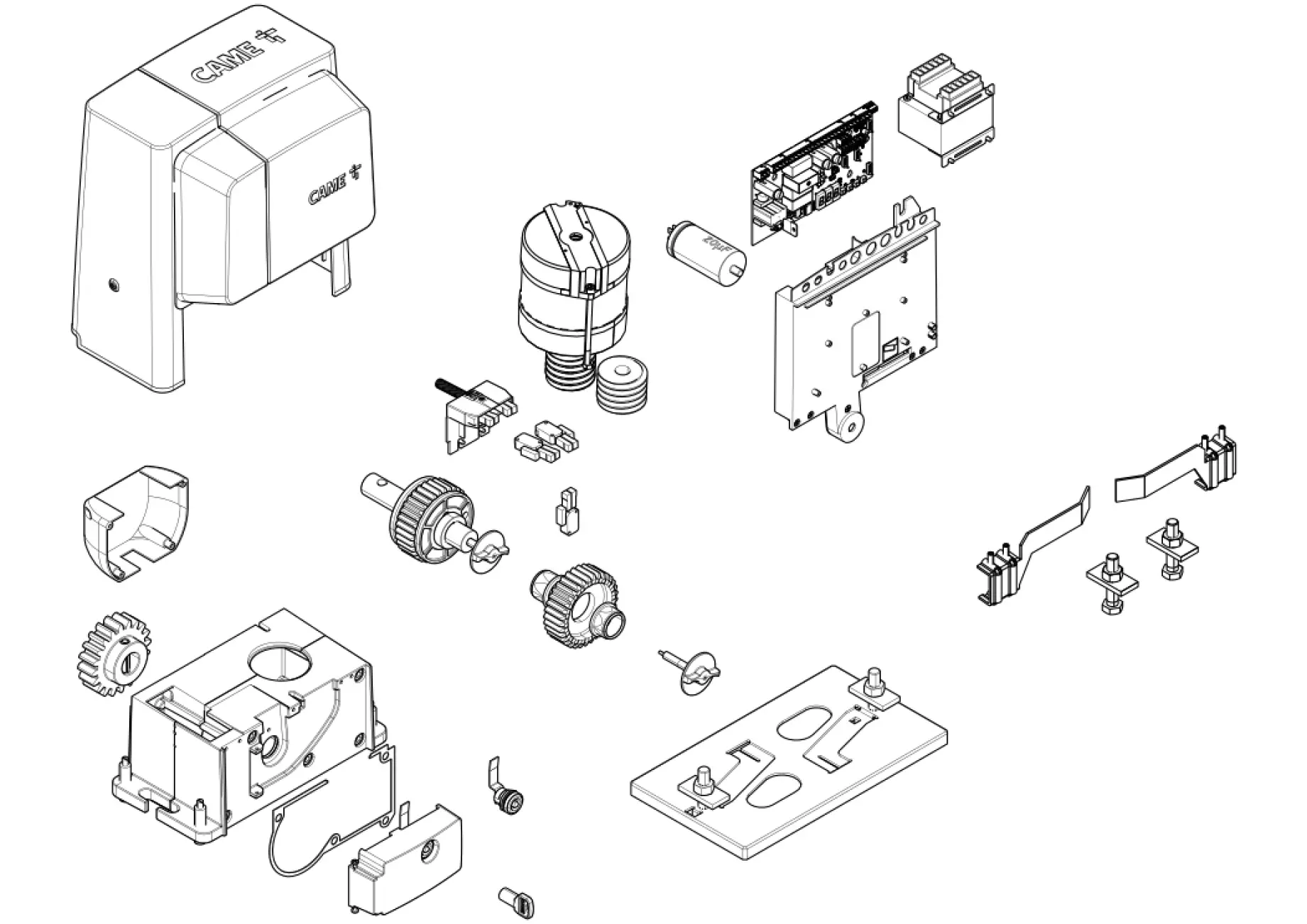 Części serwisowe, schemat do napędu Came BX608AGS