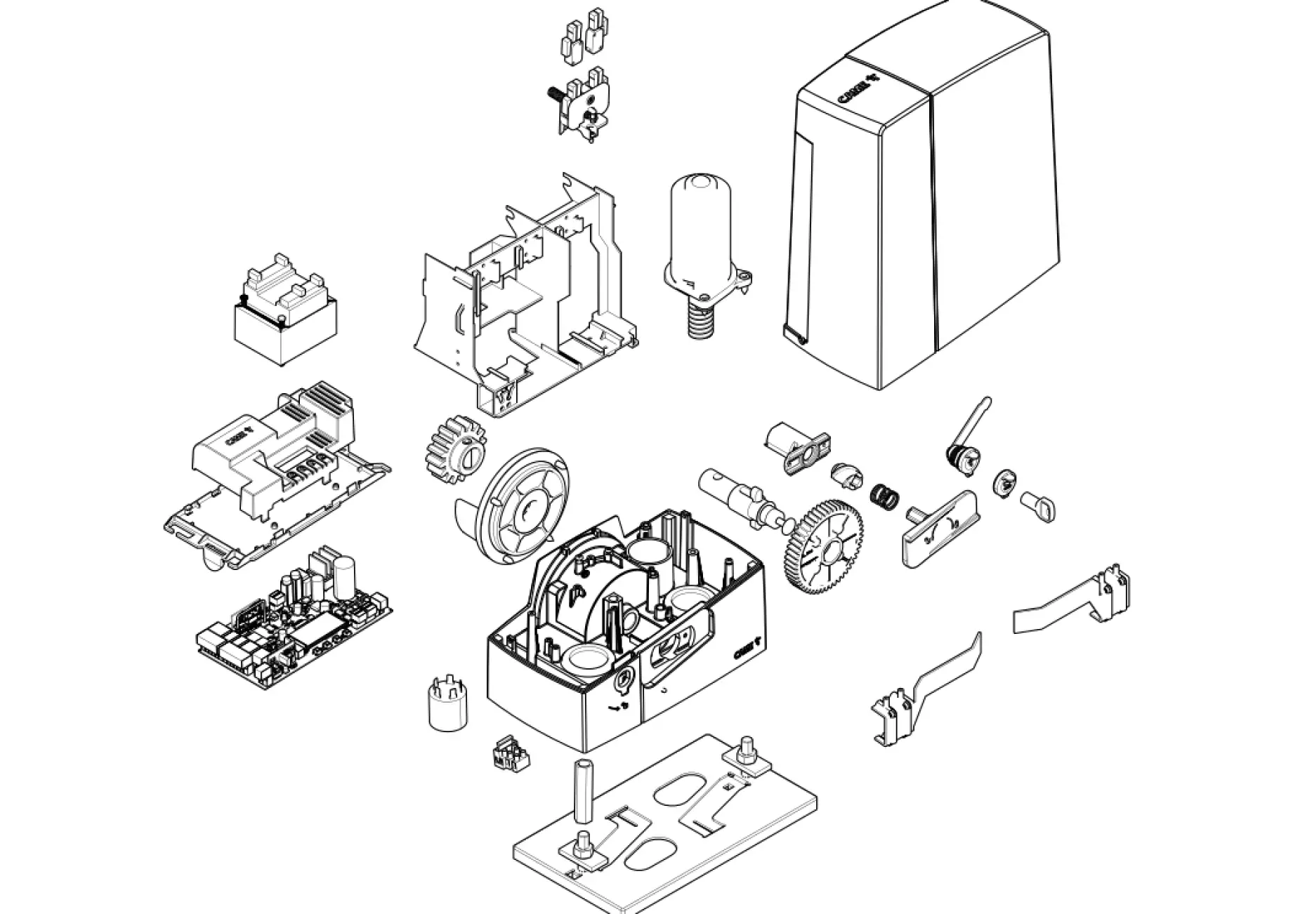 Części serwisowe, schemat do napędu Came BXV06AGE