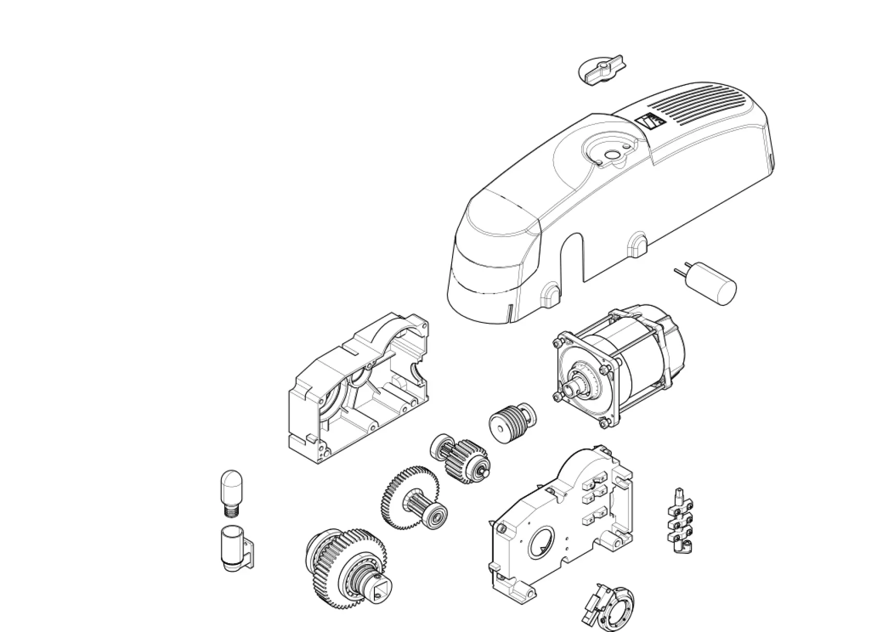 Części serwisowe, schemat do napędu Came Emega E1000
