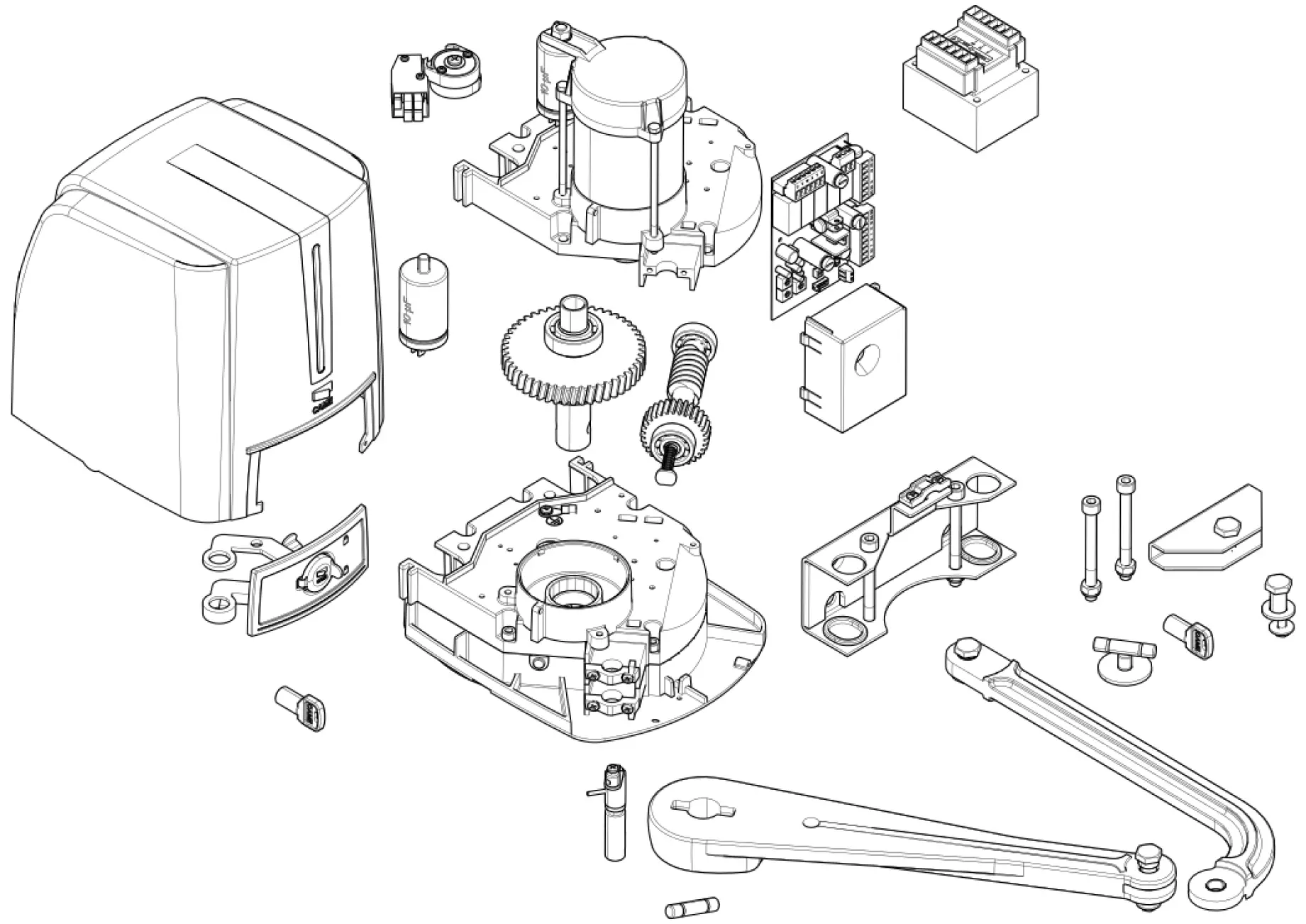 Części serwisowe, schemat do napędu Came Fast70 FA70230CB