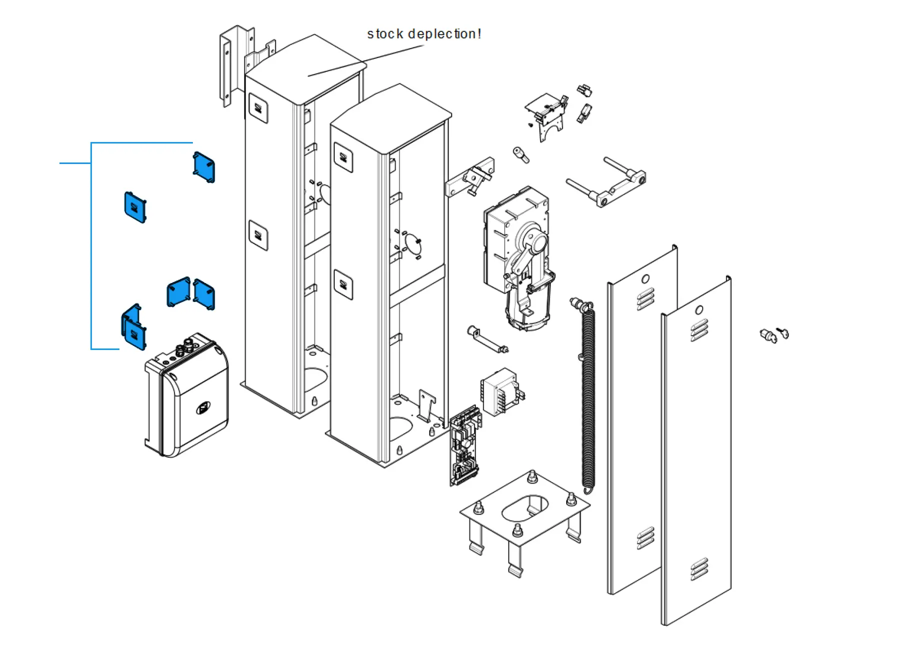 Części serwisowe, schemat do napędu Came G2500 G2500N