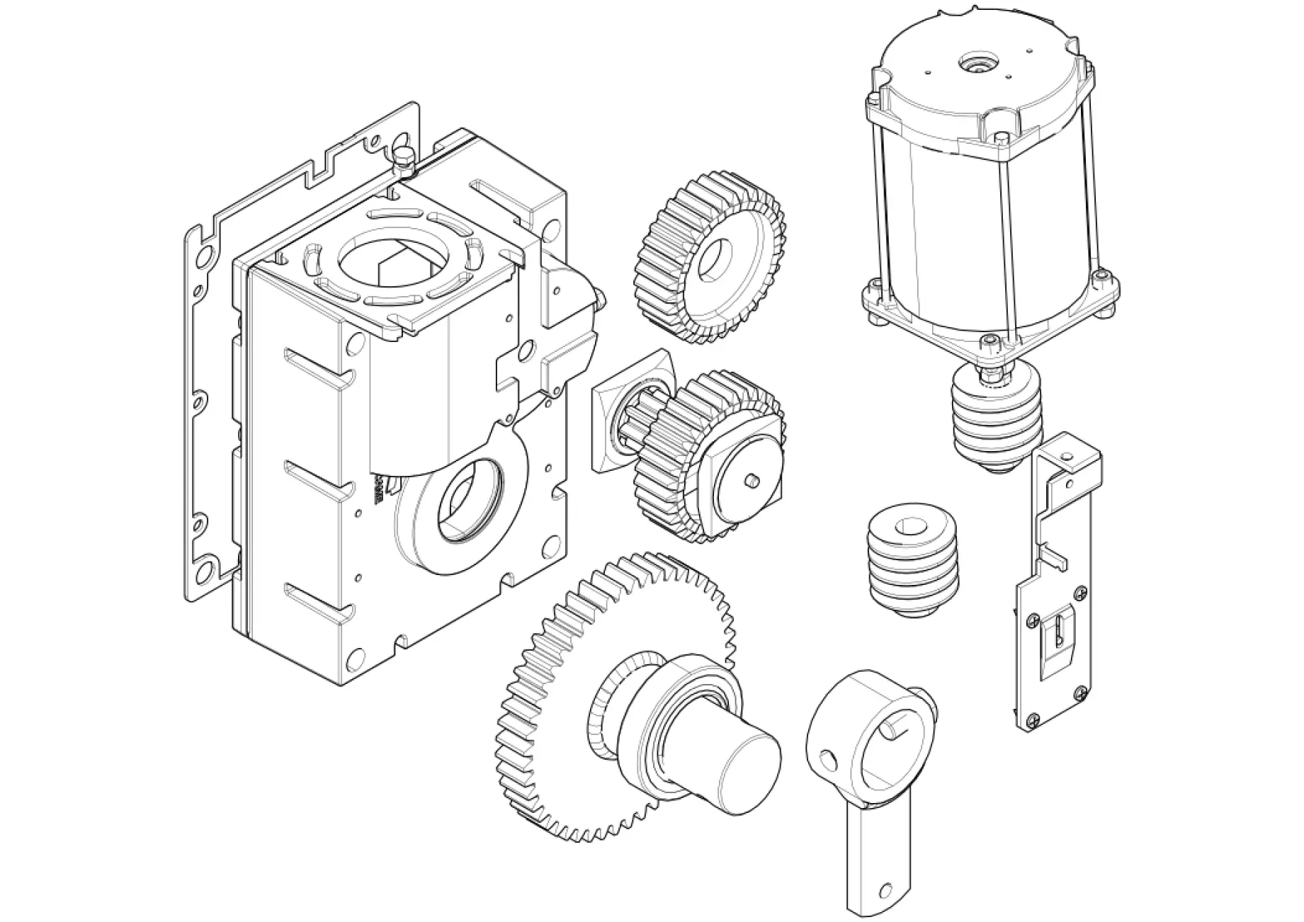 Części serwisowe, schemat do napędu Came G2500 motoreduktor