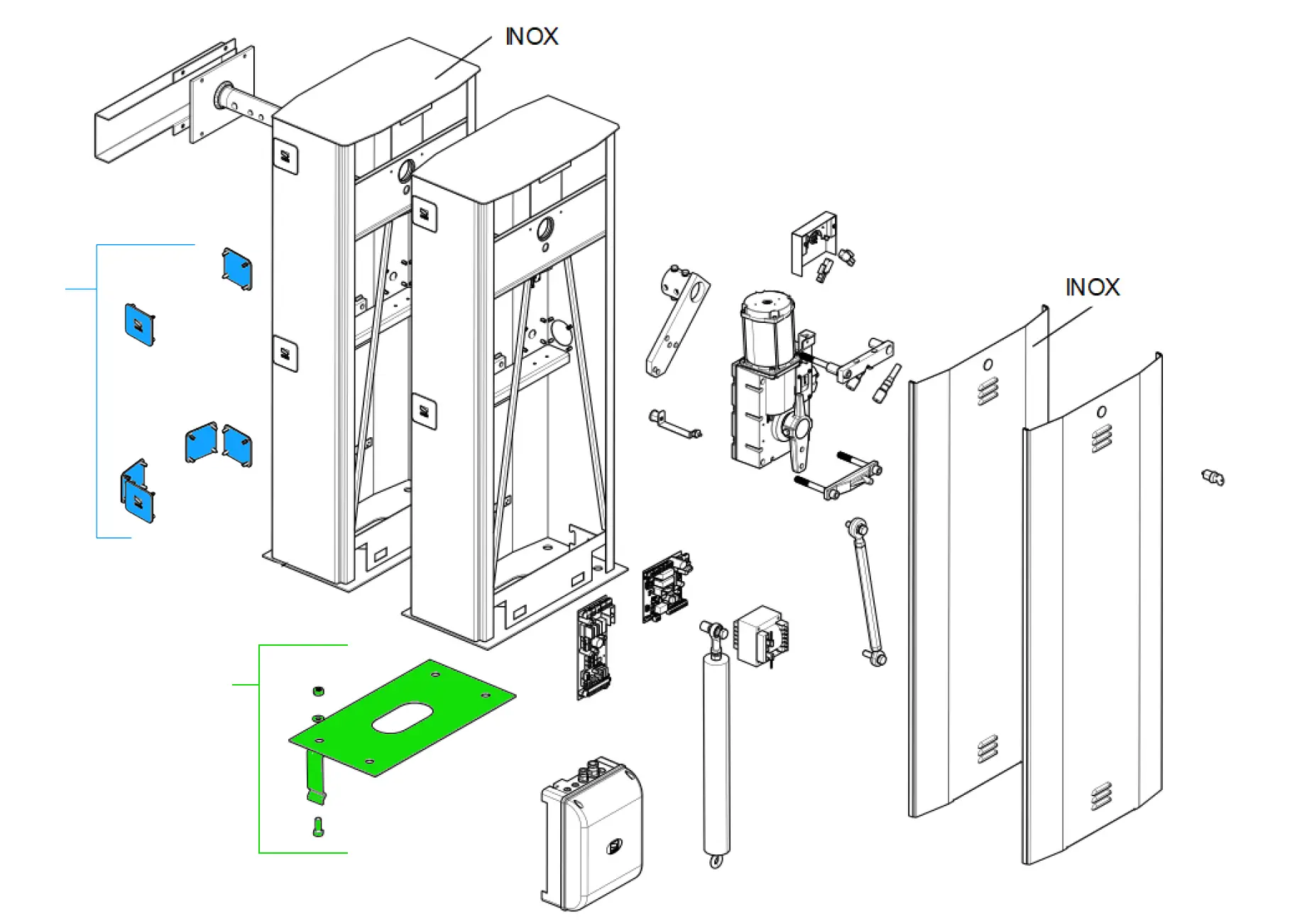Części serwisowe, schemat do napędu Came Gard G6000 V.1