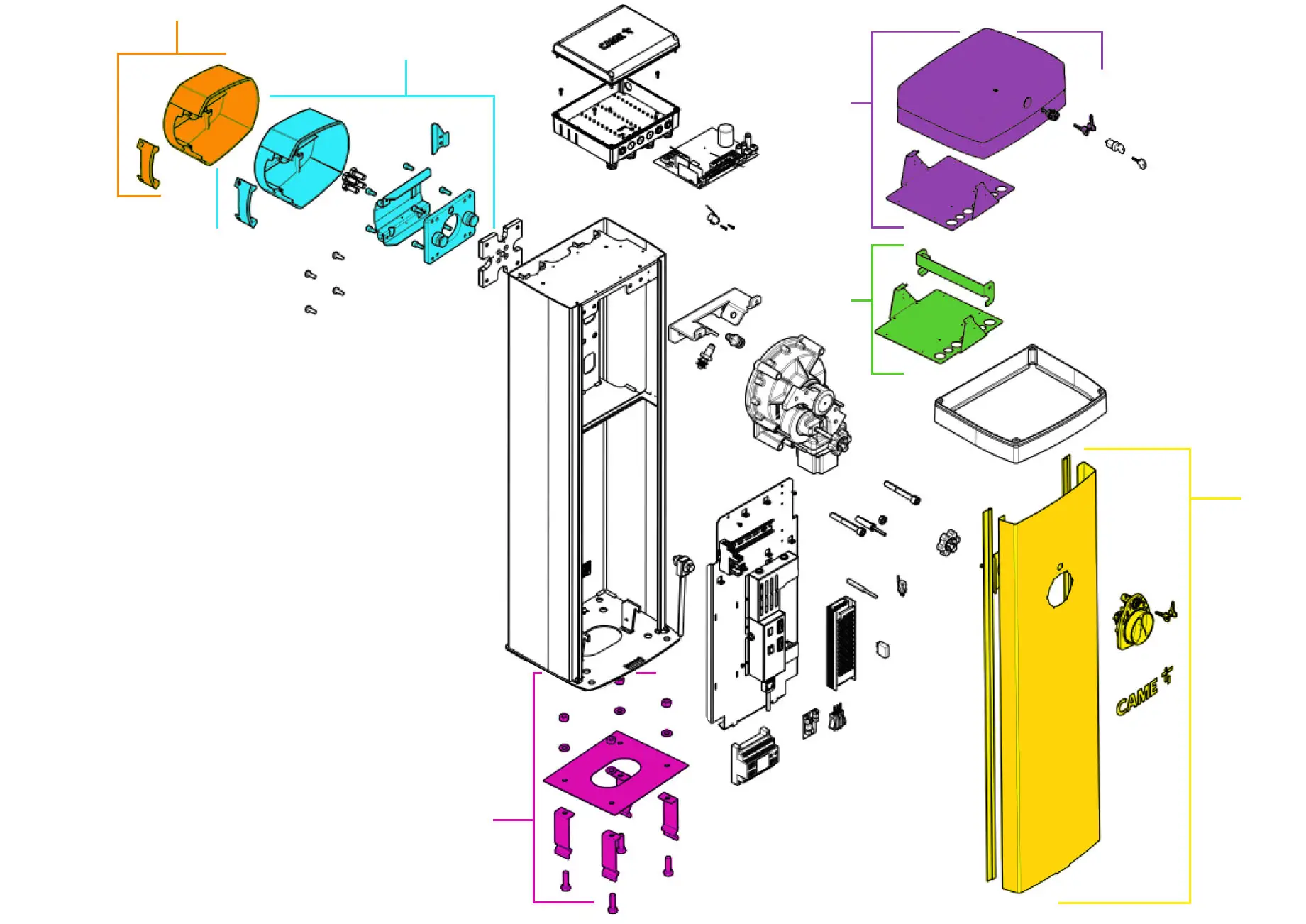 Części serwisowe, schemat do napędu Came Gard GPX40MGC