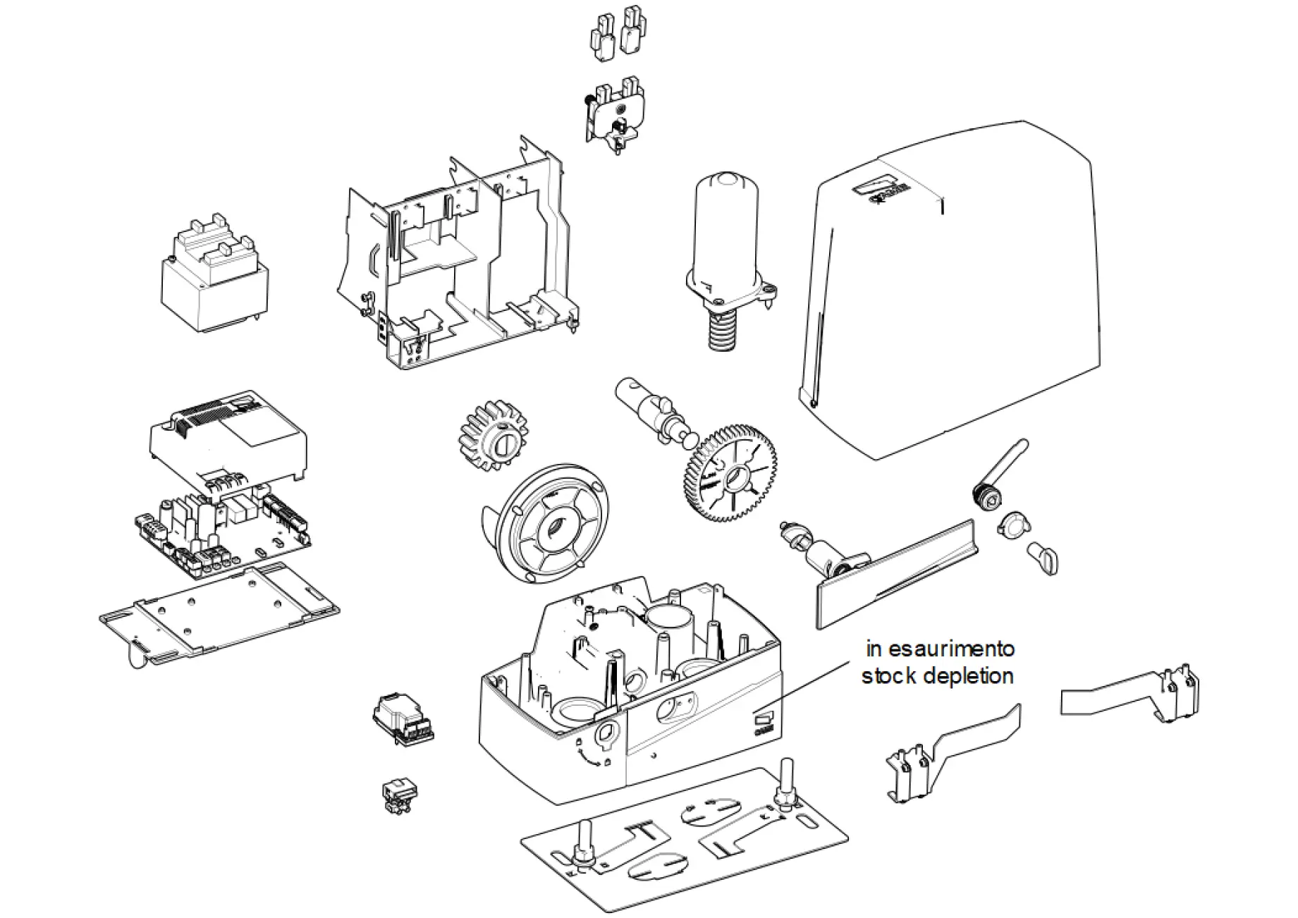 Części serwisowe, schemat do napędu Came SDN4