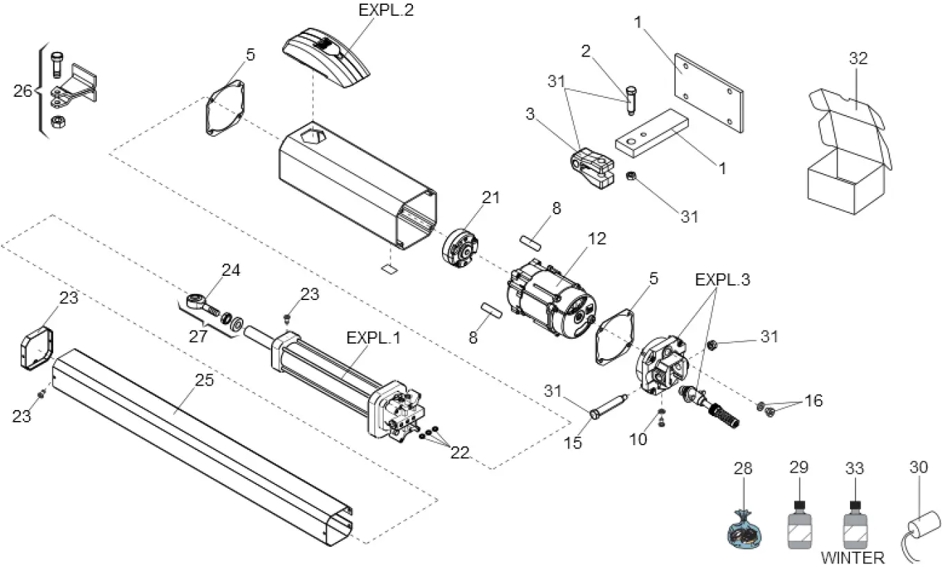 Części serwisowe, schemat do napędu Faac 422 CBCS