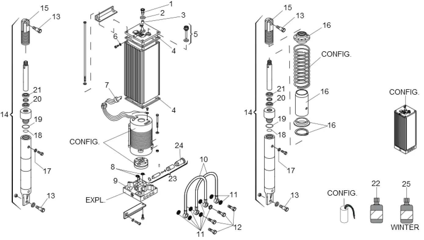 Części serwisowe, schemat do napędu Faac 620 RAP 2