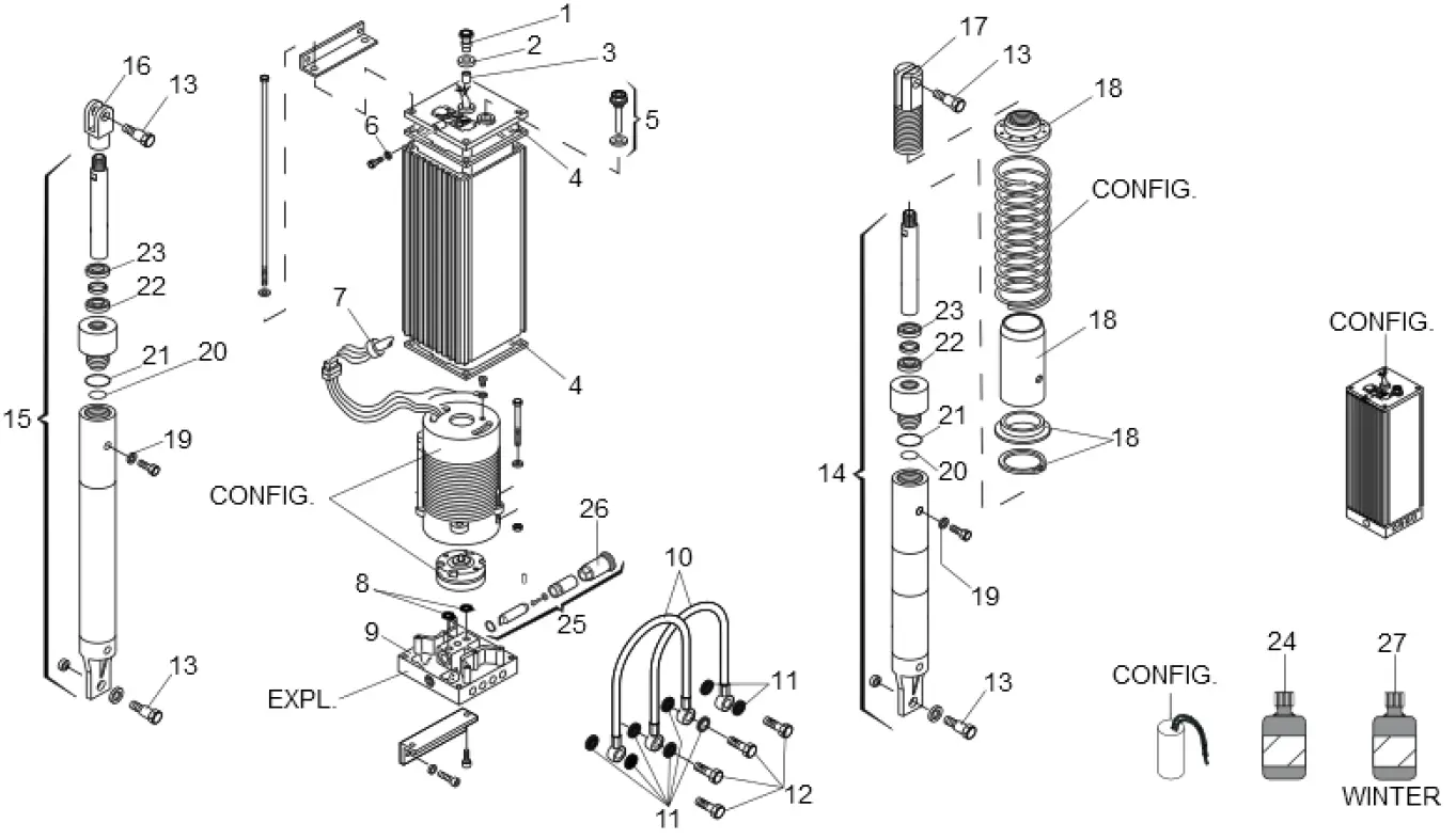 Części serwisowe, schemat do napędu Faac 642/40 R 2