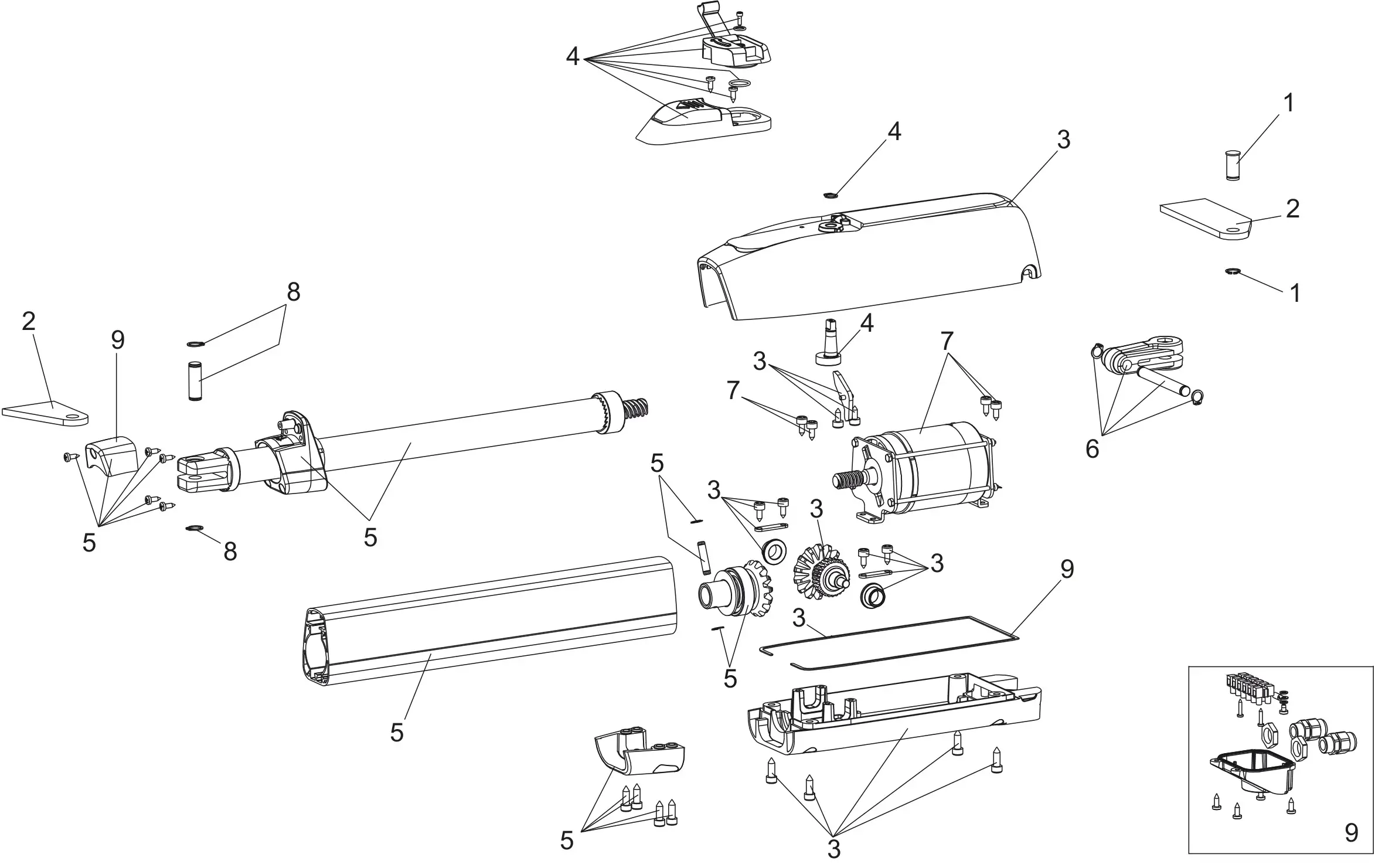 Części serwisowe, schemat do napędu Genius Mistral 324