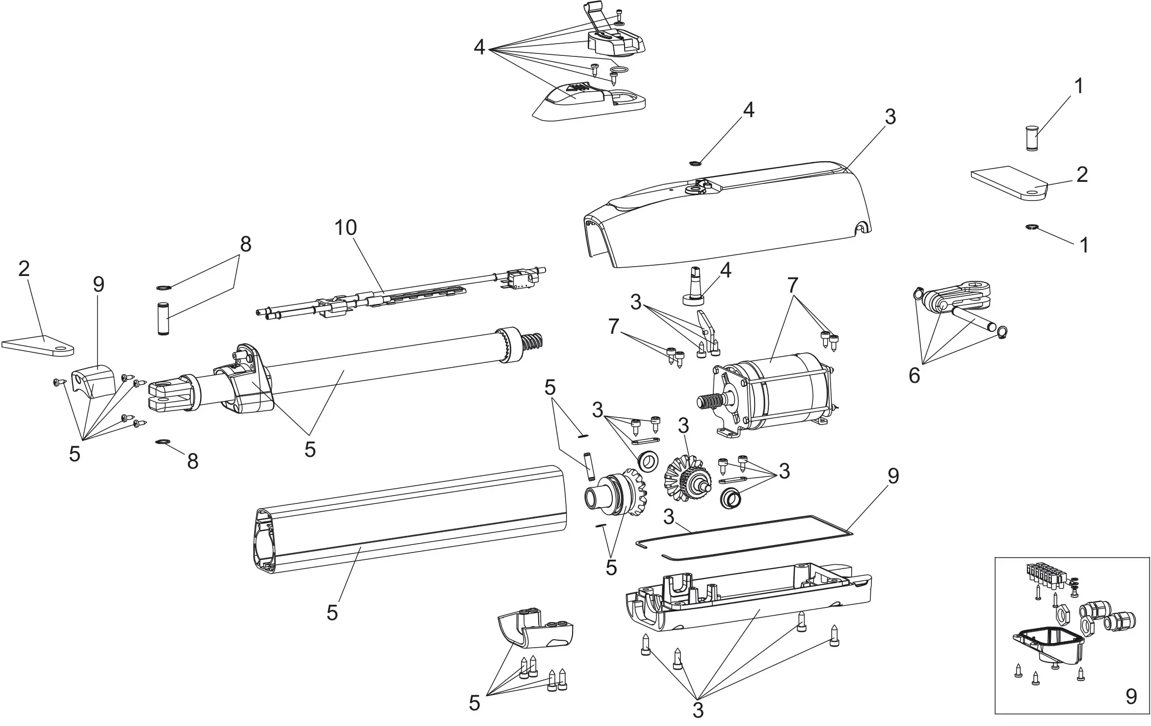 Części serwisowe, schemat do napędu Genius Mistral 324 LS
