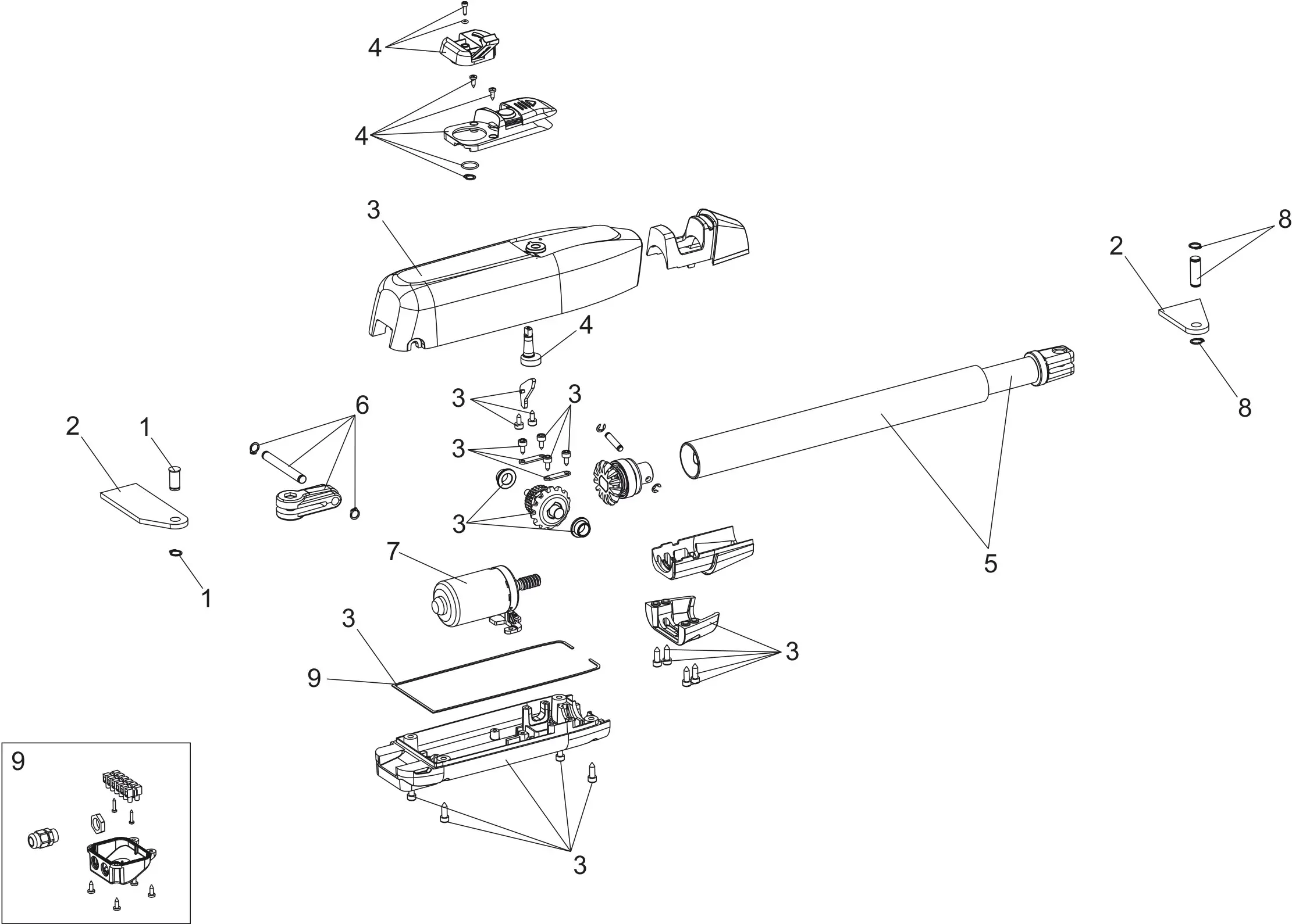 Części serwisowe, schemat do napędu Genius Mistral T  324 EV