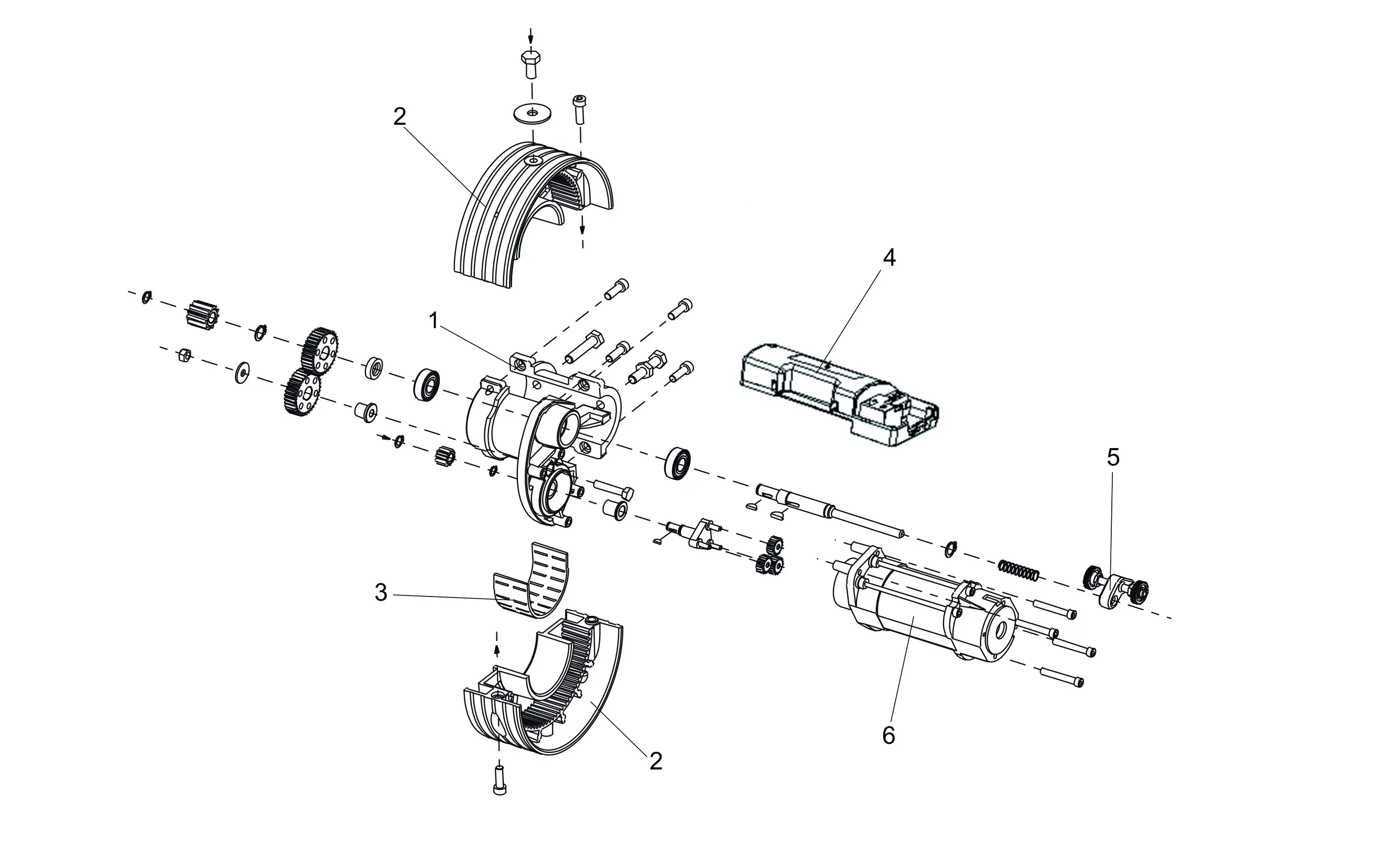 Części serwisowe, schemat do napędu Genius Shutter 20 R