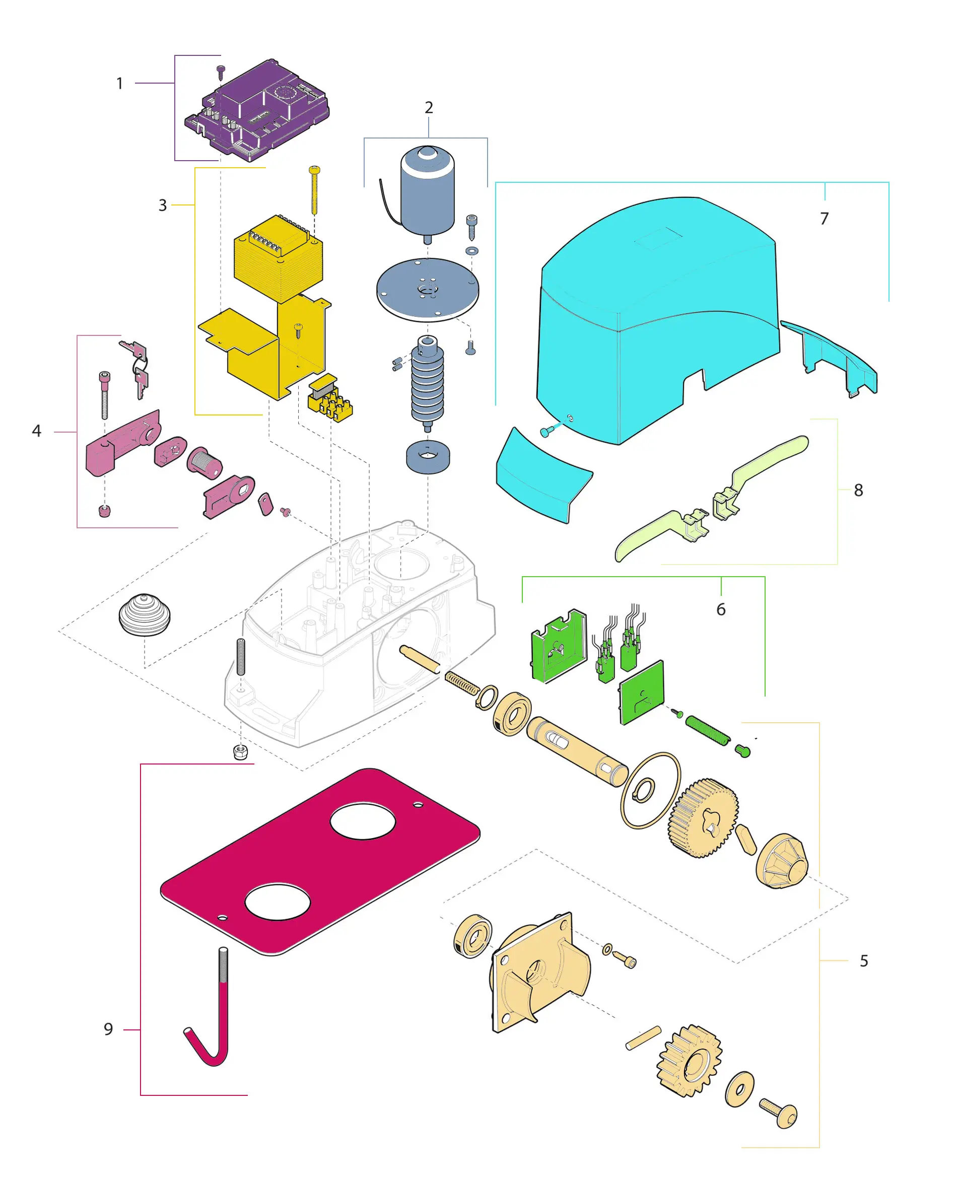 Części serwisowe, schemat do napędu Master 600