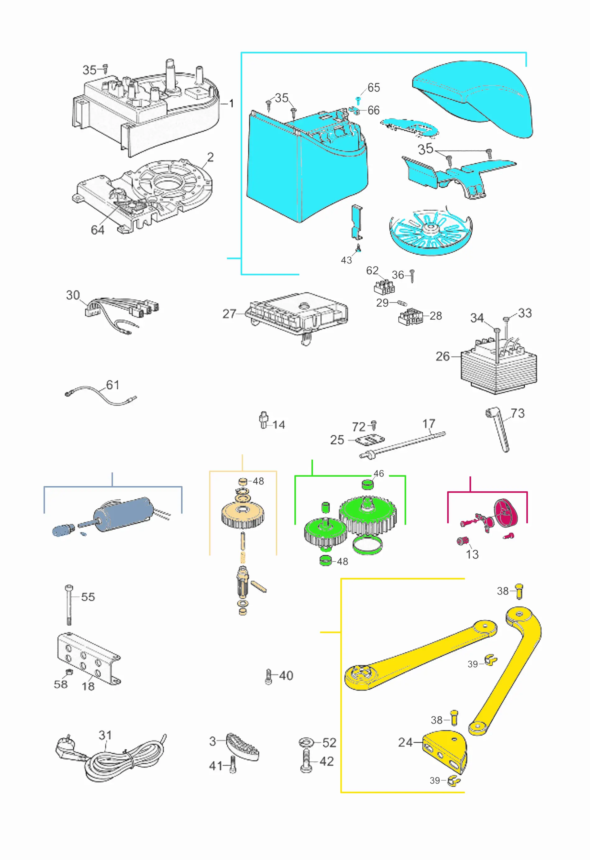 Części serwisowe, schemat do napędu Mhouse WS2S