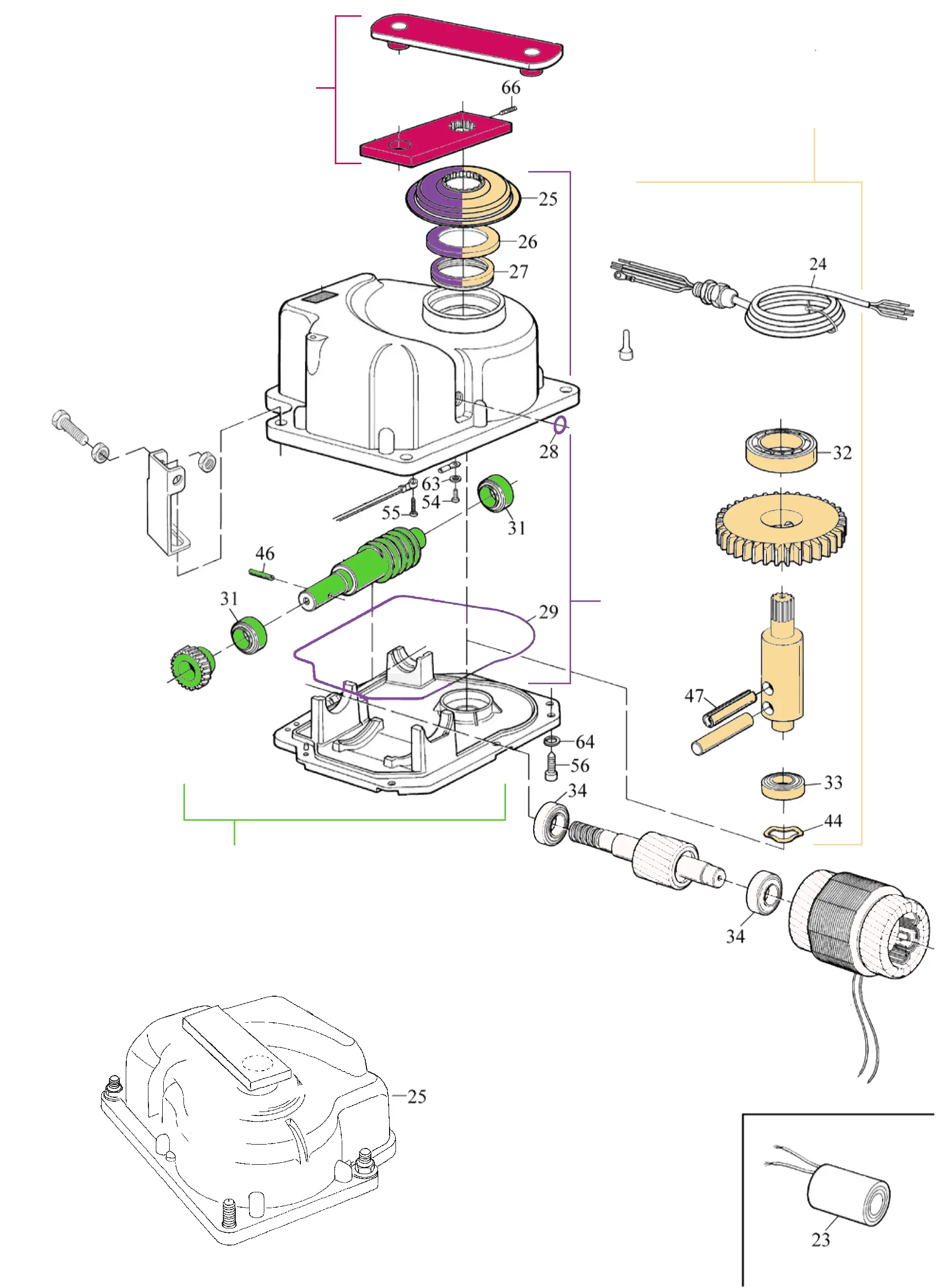 Części serwisowe, schemat do napędu Nice M-Fab (ME3000)
