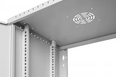 19'' 9U Rackschrank 450mm grau mit Metalltür