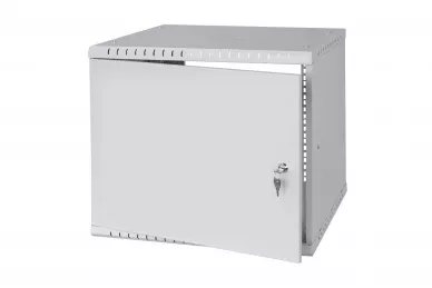 19'' 9U Rackschrank 450mm grau mit Metalltür