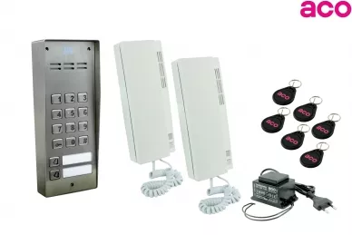 ACO 2-family intercom kit with combination lock