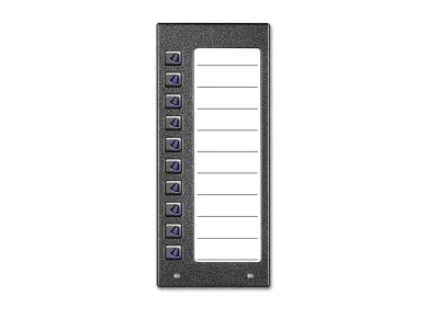 Aco CDN-10NP GR Beleuchtete Mieterliste mit 10 Tasten (Farbe: GR-graphit), (blau beleuchtet)