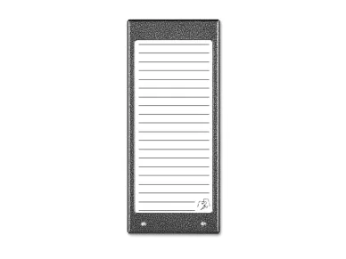 Aco CDN-17NACC GR Liste des résidents éclairée (env. 17 entrées) avec lecteur de carte de proximité et de porte-clés intégré (couleur : GR-graphite), (rétroéclairé en bleu)