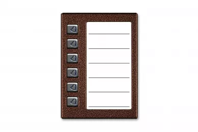 Aco CDN-6NP BR Pannello elenco inquilini illuminato con 6 pulsanti