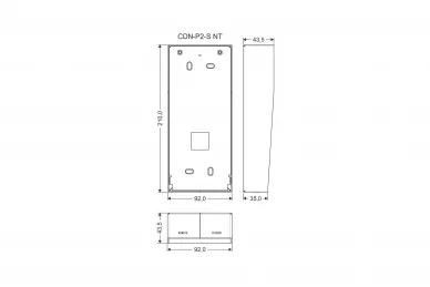 Aco CDN-P2-S NT Kleiner Aufputzkasten mit Vordach
