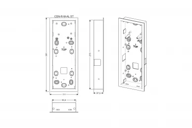 Aco CDN-R-M-AL ST Mittlerer verdeckter Aluminiumrahmen