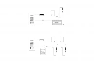 Aco COMO-PRO-CODE-A2 Interphone, 2 boutons, lecteur de porte-clés, serrure à code