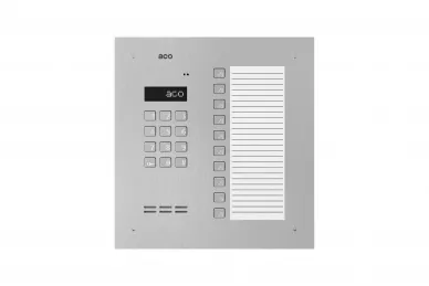 Aco INSPIRO 18+ Interphone numérique avec verrouillage par code, 10 touches et grande liste de descriptions