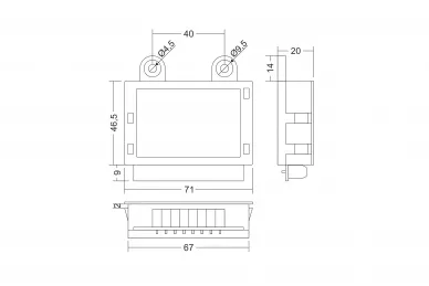 Aco MOD-10NBP Bedienmodul für 10 externe Taster