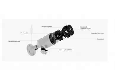 AJAX BulletCam (5Mp/4mm) Kamera IP 5Mpx (czarna)