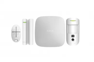 AJAX StarterKit Cam Plus Drahtloses Alarmset (weiß)