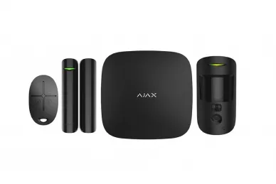 AJAX StarterKit Cam Plus Wireless Alarm Kit (Black)