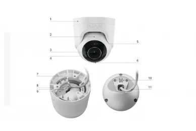 AJAX TurretCam (5Mp/2.8mm) Kamera IP 5Mpx (biała)