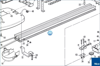 Aluminium rail SPIDO (BPA0331A.4565)