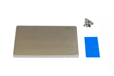Aluminum plate and thermally conductive strips: