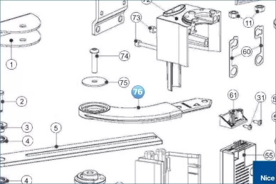 Arm curved WALKY (BMG1701MHR02.45673)