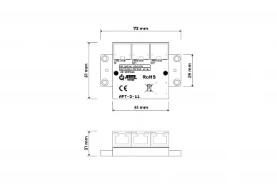 ATTE APT-3-11 PoE 3-Port Schalter