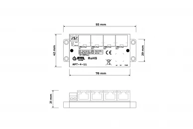ATTE APT-4-11 Switch PoE a 4 porte