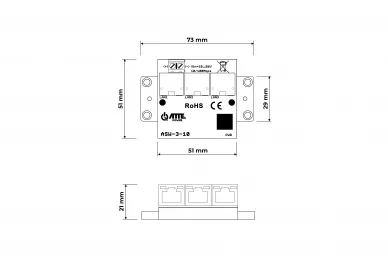 ATTE ASW-3-10 Switch LAN 3 portowy