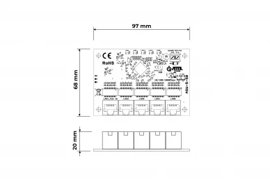 ATTE ASW-5-50-OF PoE-Schalter 5 Port