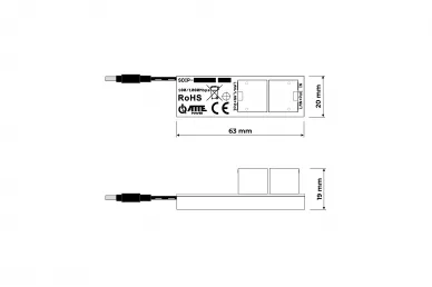 ATTE SDIP-12-121 Adattatore PoE Gigabit a riduzione di tensione