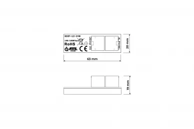 ATTE SDIP-12-240 Adattatore PoE Gigabit a riduzione di tensione